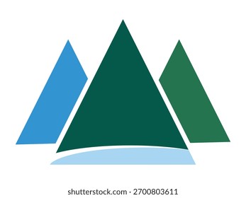 A clean and minimalist mountain icon vector featuring sharp peaks and natural lines. Perfect for outdoor, hiking, adventure, travel, and nature logo design or branding projects.