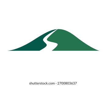 A clean and minimalist mountain icon vector featuring sharp peaks and natural lines. Perfect for outdoor, hiking, adventure, travel, and nature logo design or branding projects.
