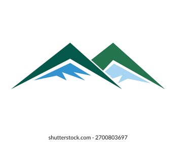 A clean and minimalist mountain icon vector featuring sharp peaks and natural lines. Perfect for outdoor, hiking, adventure, travel, and nature logo design or branding projects.