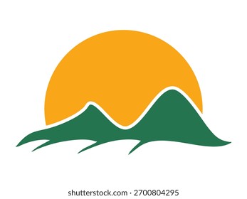 A clean and minimalist mountain icon vector featuring sharp peaks and natural lines. Perfect for outdoor, hiking, adventure, travel, and nature logo design or branding projects.