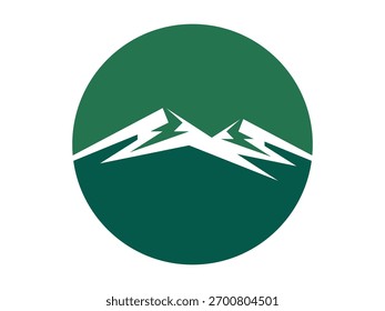 A clean and minimalist mountain icon vector featuring sharp peaks and natural lines. Perfect for outdoor, hiking, adventure, travel, and nature logo design or branding projects.