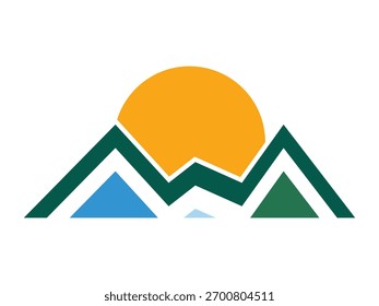 A clean and minimalist mountain icon vector featuring sharp peaks and natural lines. Perfect for outdoor, hiking, adventure, travel, and nature logo design or branding projects.
