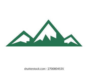 A clean and minimalist mountain icon vector featuring sharp peaks and natural lines. Perfect for outdoor, hiking, adventure, travel, and nature logo design or branding projects.