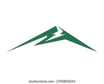 A clean and minimalist mountain icon vector featuring sharp peaks and natural lines. Perfect for outdoor, hiking, adventure, travel, and nature logo design or branding projects.