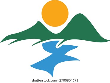 A clean and minimalist mountain icon vector featuring sharp peaks and natural lines. Perfect for outdoor, hiking, adventure, travel, and nature logo design or branding projects.