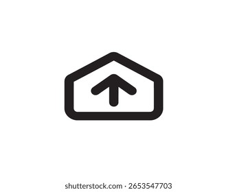Clean Minimalist Outbox Icon Vector Illustration