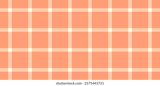 Clean, minimalist peach and cream gingham pattern. Perfect for backgrounds, textiles, packaging, or website design.  Versatile and stylish, this image evokes a feeling of warmth and simplicity.