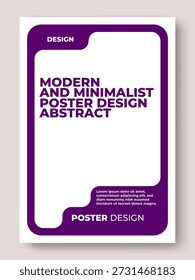 Clean Minimalist Purple Poster Layout, Abstract Editorial Flyer Design for Modern Branding and Creative Agency