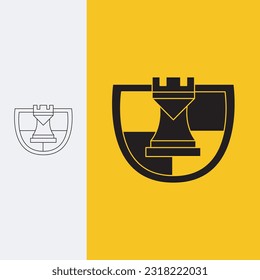 clean minimalist rooks with strong shields, monoline style and silhouette stylish.