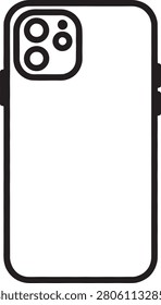 Clean minimalist smartphone showcasing a modern triple camera lens arrangement on back.