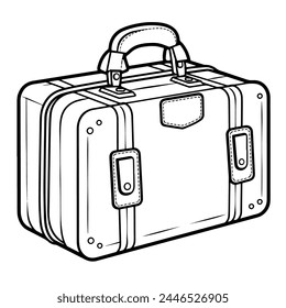 Clean and minimalist suitcase outline icon, suitable for luggage-related designs.
