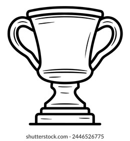 Clean and minimalist trophy outline icon, ideal for competition graphics.