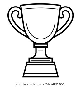 Clean and minimalist trophy outline icon, ideal for competition graphics.