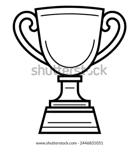 Clean and minimalist trophy outline icon, ideal for competition graphics.