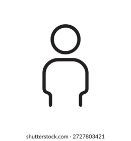 Limpar ícone de perfil de usuário minimalista para configurações de conta e interface da Web.