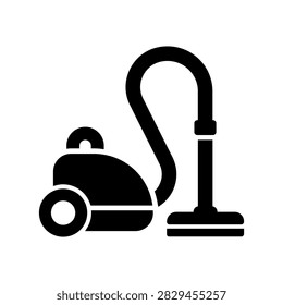Clean minimalist vacuum cleaner icon representing professional cleaning, housekeeping, floor care, sanitation, and household maintenance. Ideal for janitorial services, cleaning companies, home care businesses, commercial facilities, hygiene products, and service branding.