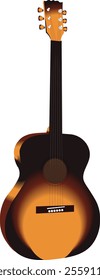 A clean and minimalist vector illustration of a black classical guitar. Ideal for music-related projects, posters, or acoustic-themed icons.