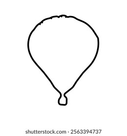 clean and minimalist vector illustration of a hot air balloon icon