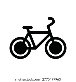 Clean, minimalist vector silhouette of a bicycle in solid black. Represents freedom, travel, and eco-friendly movement. Ideal for marketing, websites, or editorial use.