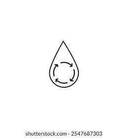 A clean, minimalist water icon, perfect for representing water-related concepts, environmental themes, and digital designs in various creative projects