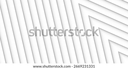 A clean, minimalist white and gray background featuring layered diagonal lines and chevrons that create a subtle, shadowy 3D effect.