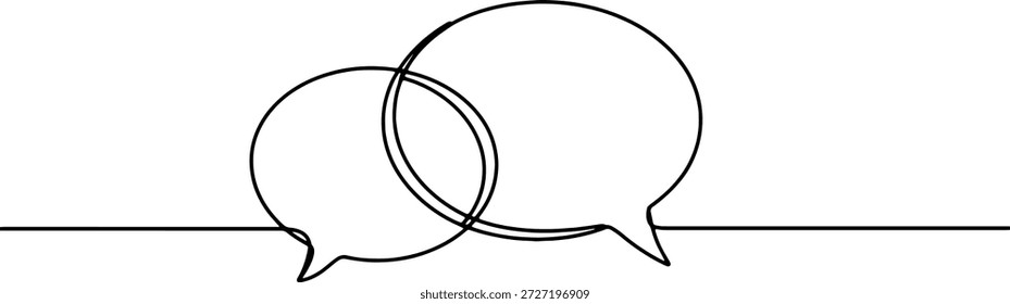 Un dibujo continuo limpio y minimalista de una línea de anillos entrelazados, Ilustración vectorial