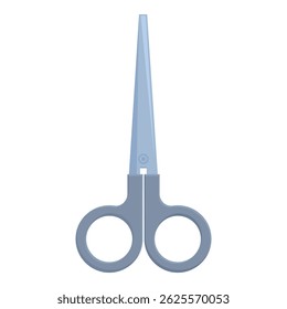 Clean and minimalistic design of grey scissors, suitable for various graphic uses
