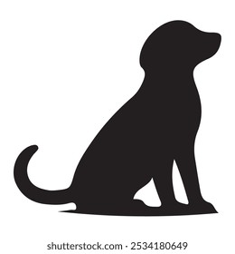 A clean, minimalistic dog vector featuring sharp lines and simple details. Perfect for logos, illustrations, or designs that capture the essence of man's best friend.