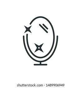 clean mirror - minimal line web icon. simple vector illustration. concept for infographic, website or app.