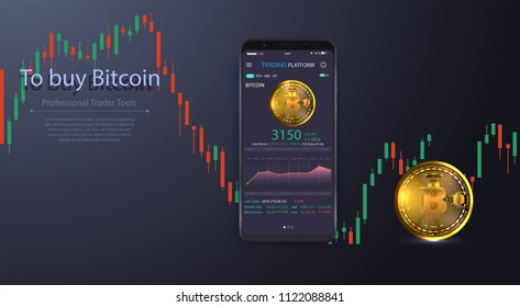 Clean Mobile UI Design Concept. Trendy Mobile Banking. Cryptocurrency Technology. Bitcoin Exchange. Financial analytics. Trading Business Application Template. 
