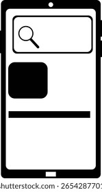 Clean mobile UI mockup featuring a smartphone screen and search bar layout. Perfect for UX design, wireframes, apps, and interface presentations.