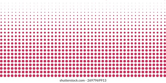 Un fondo abstracto limpio y moderno con un gradiente de puntos semitonos rosados que se desvanecen en un espacio blanco.