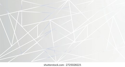 Ein sauberer und moderner abstrakter Hintergrund mit einem Muster aus zufällig sich kreuzenden weißen Linien auf einem Farbverlauf von hellgrau bis weiß, wodurch ein subtiles und anspruchsvolles geometrisches Design entsteht.
