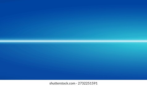 A clean, modern abstract background featuring a smooth blue gradient and a sharp, luminous horizontal line that creates a sense of division or connection