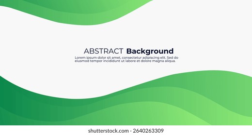 Clean, modern abstract background with flowing green waves on white, ideal for eco-friendly, healthcare, or corporate designs. Editable EPS10.
