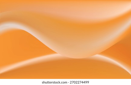 Um fundo abstrato limpo e moderno com curvas laranja fluidas e gradientes suaves. As transições suaves da luz dão-lhe uma estética polida, profissional, ideal para uso na marca, 