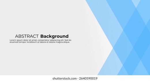 Clean, modern abstract background with intersecting blue geometric shapes, ideal for corporate presentations, business templates, and digital content. Editable EPS vector.