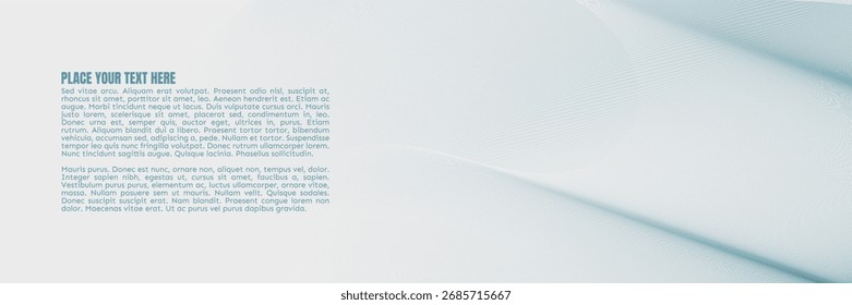 Clean, modern abstract background with subtle blue wavy lines and ample copy space. Ideal for technology, business, or minimalist designs.
