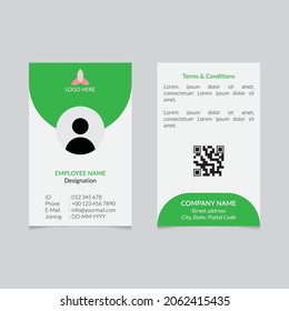 Clean and Modern Abstract Business ID Card Template with front and back presentation