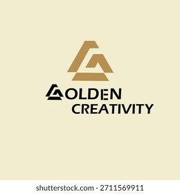 Diseño de logotipo geométrico limpio, moderno y abstracto que transmite creatividad y estabilidad financiera para la marca corporativa.