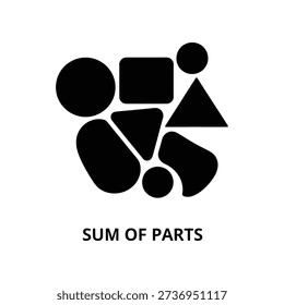 Clean and modern abstract illustration featuring geometric shapes in black and white, ideal for business, math, and design projects with a minimalist aesthetic.