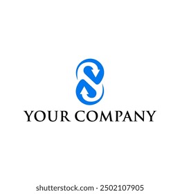 Concepto de logotipo de monograma limpio, moderno y abstracto