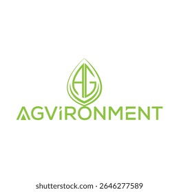 Clean and modern AG Green logo design symbolizing agriculture, sustainability, and eco-innovation. Perfect for green tech, organic farming, and environmentally friendly brands.
