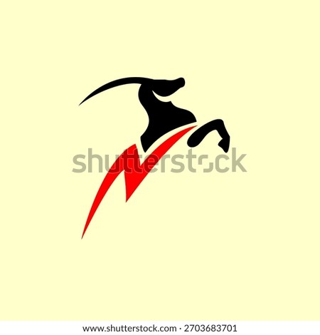 A clean and modern antelope logo featuring elegant horns and a sleek silhouette. Perfect for branding, wildlife themes, outdoor businesses, and minimalist design projects.