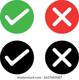 Clean and modern Approved and Rejected icon sets in square style. Includes checkmarks, tick, close, right, wrong and check and cancel symbols.