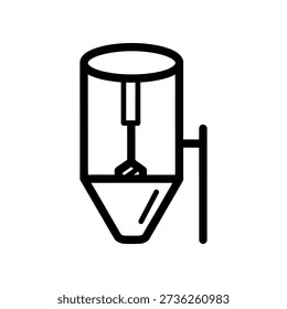 Clean and modern black coffee percolator vector illustration, perfect for kitchen, coffee shop, or beverage-related designs with a sleek and professional look.