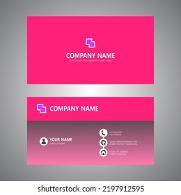 Clean modern business card design template, vector background.
