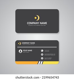 Clean modern business card design template, vector background.