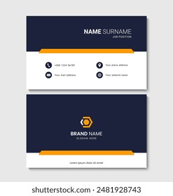 Clean and modern business card design. Vector