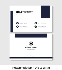 Clean and modern business card design. Vector